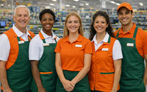 Employees working in a supermarket in Switzerland